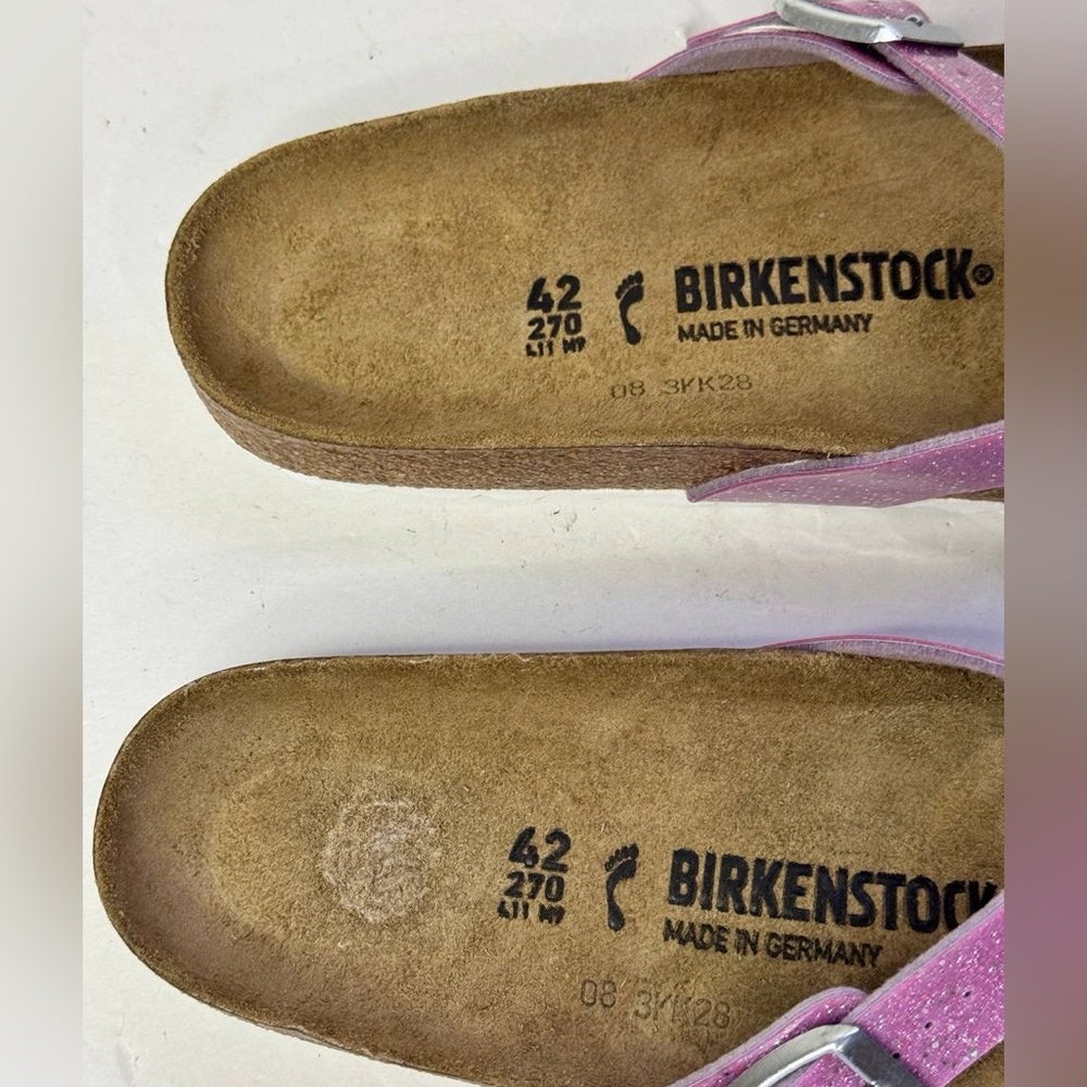 Birkenstock Women's Slide Sandal Yao Balance II Sparkle Lavender Size 42 - Picture 2 of 9